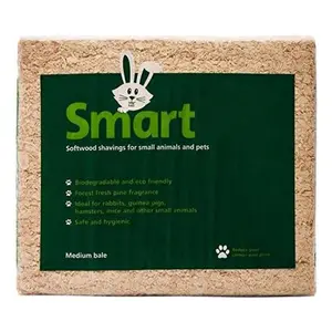 2 Bags 4kg Naturally Fine & Soft Odour Control Super Absorbent Wood Shavings For Pet Bedding