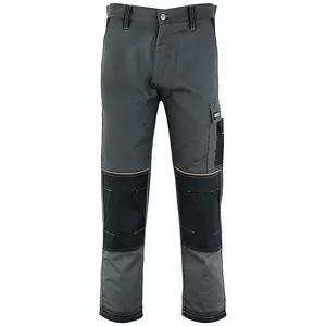 MS9 Mens Cargo Combat Work Working Trouser Trousers Pants Jeans with Multifuncational Pockets, Grey - 40W/34L