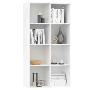 Berkfield Book Cabinet/Sideboard White 66x30x130 cm Engineered Wood