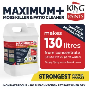 Moss Killer for Patios concentrate 5l makes 105 Litres.