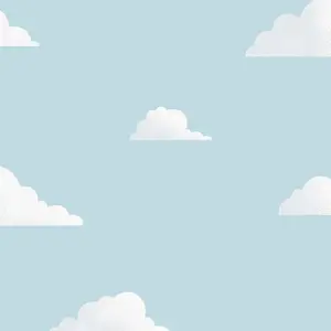 Fresco Blue Clouds Smooth Wallpaper