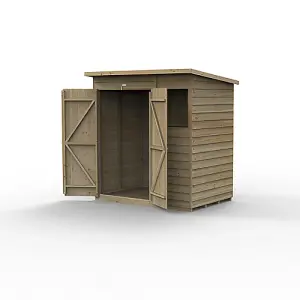 4LIFE Pent Shed 6x4 - 1 Window - 1 Window - Double Door