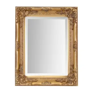 Andrews Flat Wall Mirror Antique Gold / 42cm x 53cm W