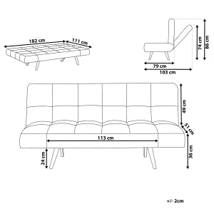 Beliani Retro Sofa Bed INGARO Grey