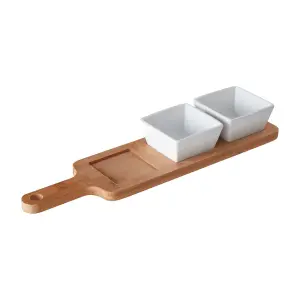 Interiors by Premier Soiree Serving Board With White Dishes