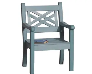 Winawood Speyside Wood Effect Armchair - Powder Blue