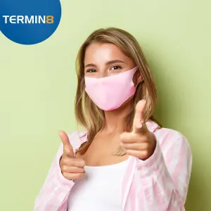 Termin8 Lightweight Breathable Reusable Face Mask for Adults, Machine Washable - Pink