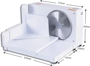 SuperHandy Food Slicer Portable Collapsible Electric Meat Deli Cheese Stainless Steel RSG Solingen Blade SKU:GEUT023