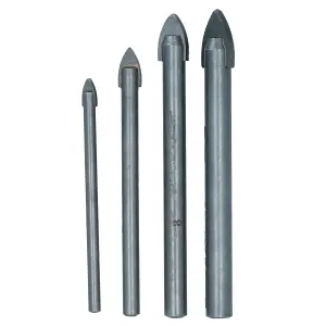 4pc Tools Ceramic Tile Glass And Mirror Drill Bit Set 4mm 6mm 8mm 10mm