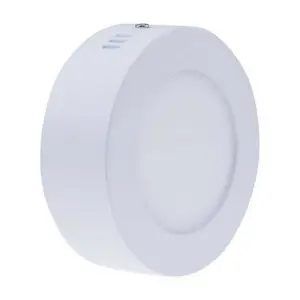 6W Round Circle LED Surface Mounted Panel Downlight Ceiling Light Cool White, LED Driver Included