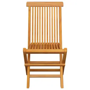 Berkfield Folding Garden Chairs 6 pcs Solid Teak Wood