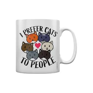 Grindstore I Prefer Cats To People Mug White (One Size)