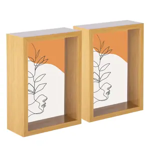 Nicola Spring - 3D Deep Box Photo Frames - 5" x 7" - Pack of 2