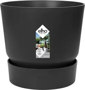 Elho 20cm Greenville Round Pot (Living Black)