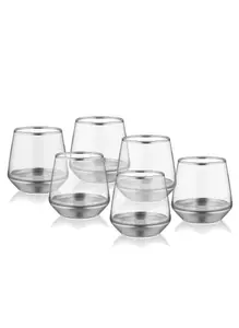 Rozi Glam Collection Tumblers, Set of 6 - Silver