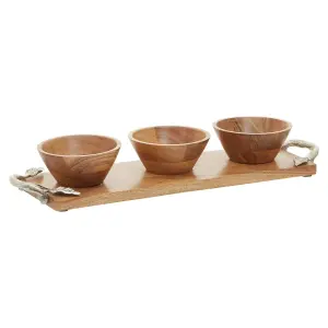 Interiors by Premier Vine Acacia Wood Serving Dish Set