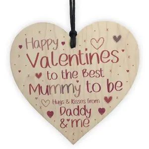 Happy Valentines To The Best Mummy To Be Wood Heart From Baby Gifts Keepsake