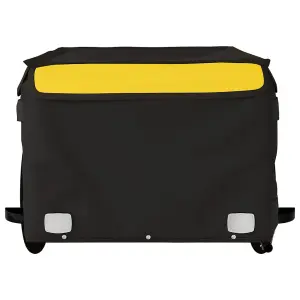 vidaXL Bike Trailer Black and Yellow 45 kg Iron