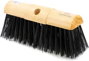 Newman and Cole 13" Poly Garden Broom Heavy Duty Saddle Sweeping Brush - Head Only