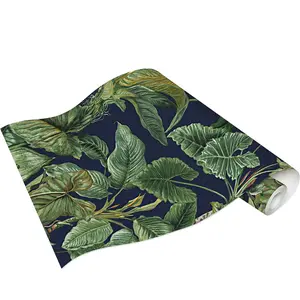 Paradisio Tropical Leaves Wallpaper Navy Erismann 6303-08