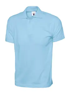 Uneek - Unisex Jersey Poloshirt - 100% Cotton - Sky - Size M