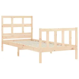 Berkfield Bed Frame with Headboard 90x200 cm Solid Wood