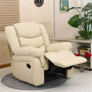 Cream Leather Seattle Recliner Armchair | Manual | Furniture Online