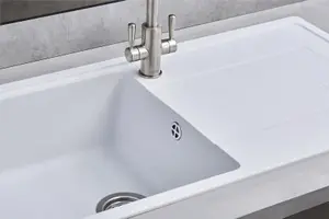 Franke Gemini GMD611WH 1.0 Bowl Tectonite Reversible White Kitchen Sink