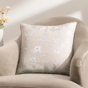 Wylder Sophia Floral Jacquard Piped Polyester Filled Cushion