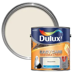 Dulux Easycare Washable & Tough Almond white Matt Wall & ceiling Emulsion paint, 2.5L