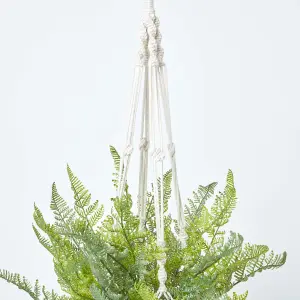 Homescapes Green Fern Hanging Plant, 95 cm