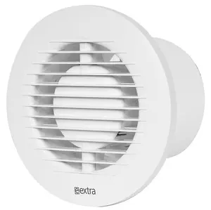 Silent Round Bathroom Extractor Fan 100mm / 4" with Timer