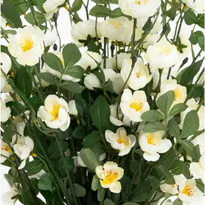 Blooming Artificial - 24-Pack of Faux Blossom Stems Flowers Foliage - Indoor