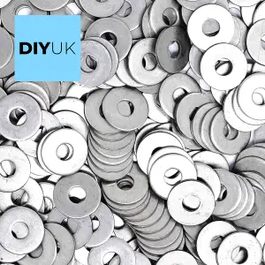 M16 - 16mm Washers for Screws ( Pack of: 10 ) Large Flat Washer Form G Penny Washers Steel Zinc Plated DIN 9021