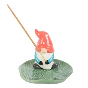 Something Different Gonk Lily Pad Incense Holder White/Green/Red (One Size)