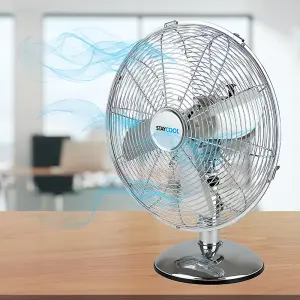 StayCool 12" (30cm) 45w Metal Desk Fan