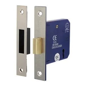 TIMCO 3 Lever Deadlock Satin Nickel - 78mm