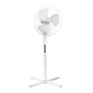 Essentials by Premier 3 Speeds Oscillation White Floor Standing Fan