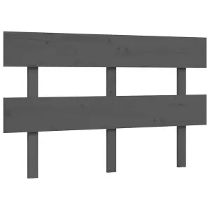 Berkfield Bed Frame with Headboard Grey 140x190 cm Solid Wood