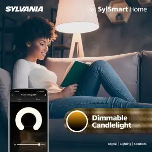 Sylvania Sylsmart ToLEDo Candle Light Gold Globe G200 Vintage Smart LED E27 Bulb