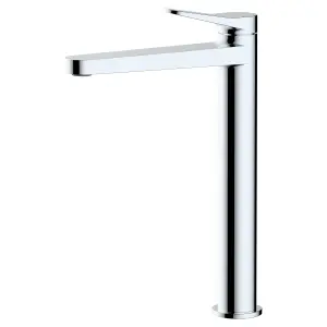 RAK Petit Tall Polished Chrome Modern Basin Tap Solid Brass