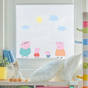 Stickerscape Peppa & Family Window Sticker Pack Children's Bedroom Playroom Décor Self-Adhesive Removable