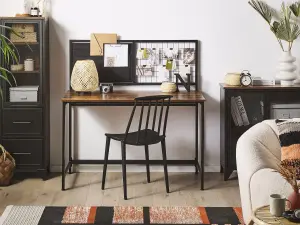 Office Desk with Memo Board Black VINCE