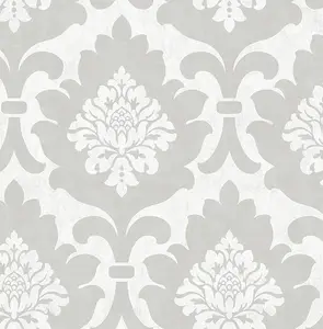 SK Filson Grey Damask Wallpaper