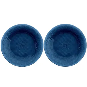 Purely Home Potters Reactive Glaze Indigo Melamine Side Plates - Set of 2