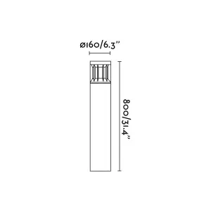 Luminosa Conga Triple Cylindrical Cluster Drop Light Black, E27