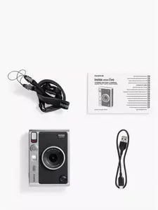 Fujifilm Instax Mini Evo Instant Camera With Built-In Flash, Black