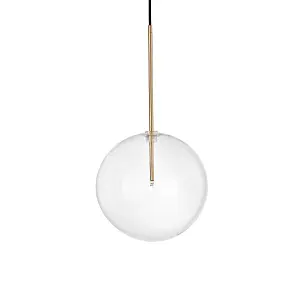 Luminosa EQUINOXE 25cm Globe Pendant Ceiling Light Brass