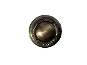 Door Knobs Round Georgian Roped Mortice Knob - Antique 62mm