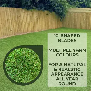 20mm Artificial Grass - 1.5m x 6m - Natural and Realistic Looking Fake Lawn Astro Turf